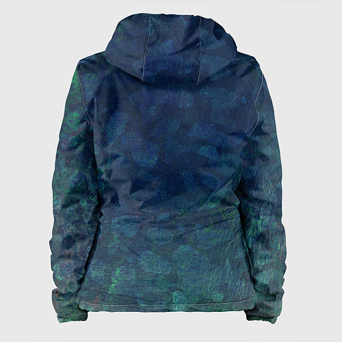 Женская куртка Абстракция - marine camouflage / 3D-Белый – фото 2