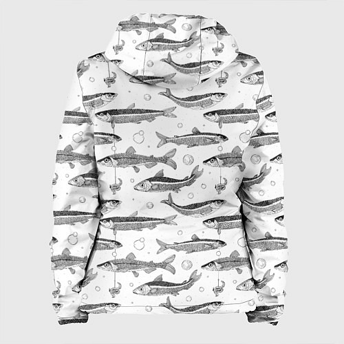 Женская куртка Корюшка паттерн / 3D-Белый – фото 2