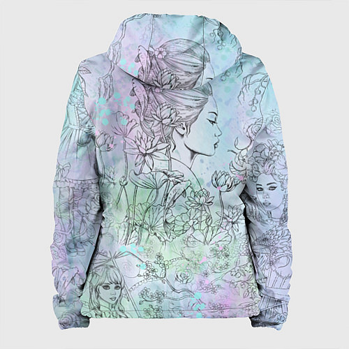 Женская куртка Скетч японские дорамы / 3D-Белый – фото 2