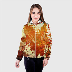 Куртка с капюшоном женская Абстракция - sunspot, цвет: 3D-белый — фото 2