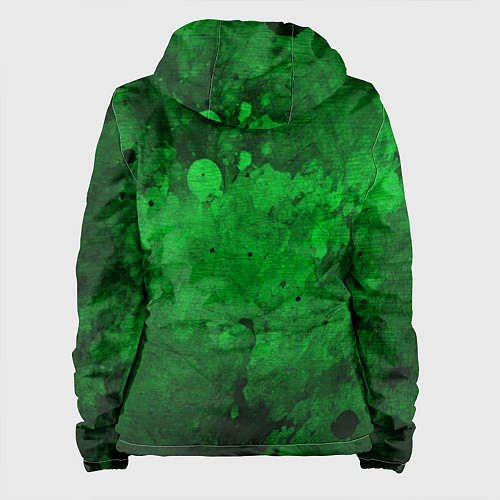 Женская куртка Абстракция - green acid stains / 3D-Белый – фото 2