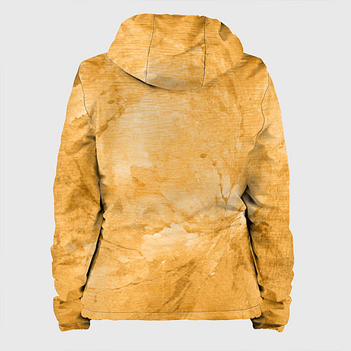 Женская куртка Абстракция - bright yellow / 3D-Белый – фото 2