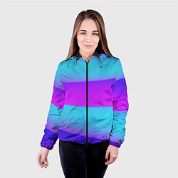 Куртка с капюшоном женская Неоновый прилив, цвет: 3D-черный — фото 2