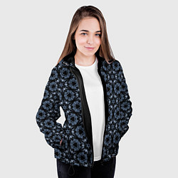 Куртка с капюшоном женская Этнические мотивы, цвет: 3D-черный — фото 2