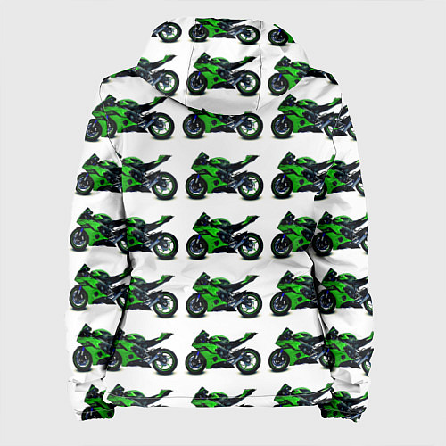 Женская куртка Motorbike green / 3D-Белый – фото 2