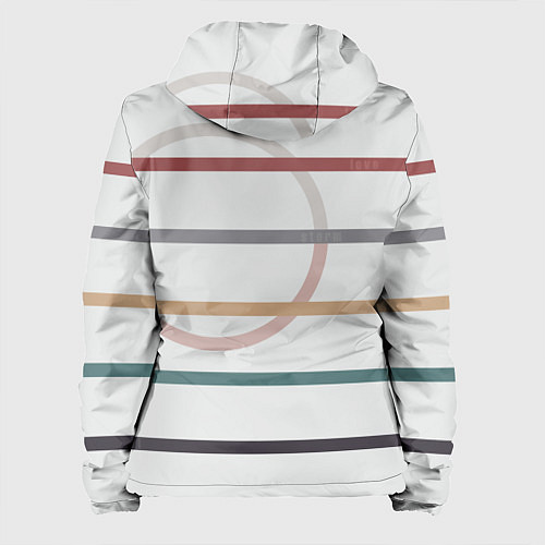 Женская куртка Stripes and circle / 3D-Белый – фото 2