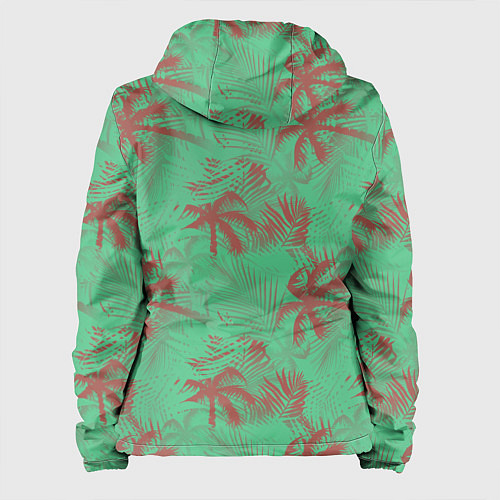 Женская куртка Palm brown turquoise / 3D-Белый – фото 2