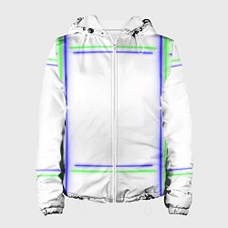 Женская куртка Neon white green light blue