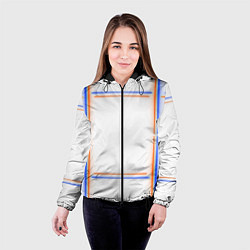 Куртка с капюшоном женская Neon white orange blue, цвет: 3D-черный — фото 2