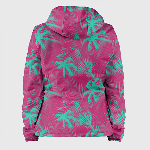 Женская куртка Palm pink light blue / 3D-Белый – фото 2