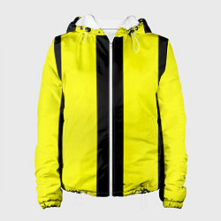 Куртка с капюшоном женская Color yellow black line, цвет: 3D-белый