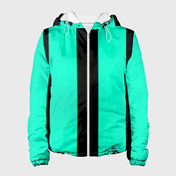 Женская куртка Color light blue white line