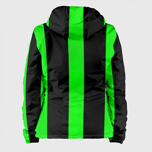 Женская куртка Color green black lines / 3D-Белый – фото 2