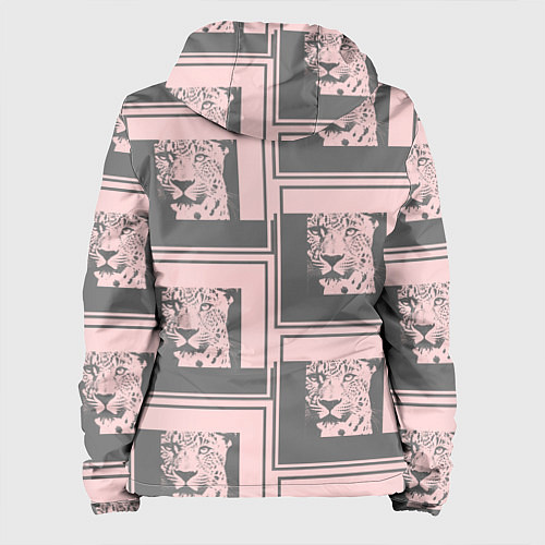 Женская куртка Леопард в рамке / 3D-Белый – фото 2