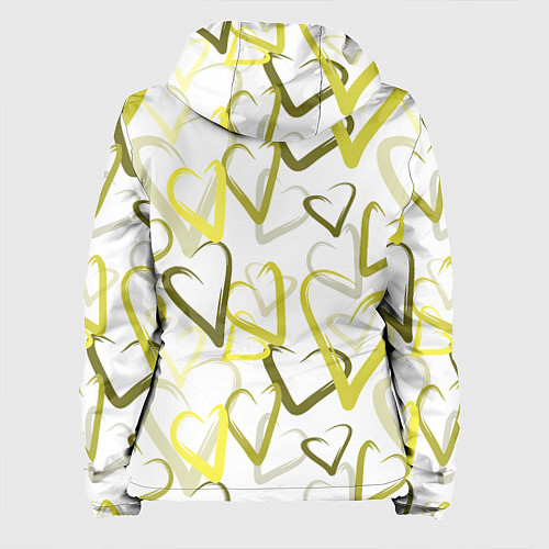 Женская куртка Зеленые сердца / 3D-Белый – фото 2