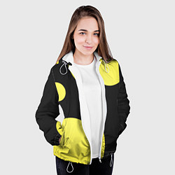 Куртка с капюшоном женская Лава лампа макро баланс абстракция, цвет: 3D-белый — фото 2