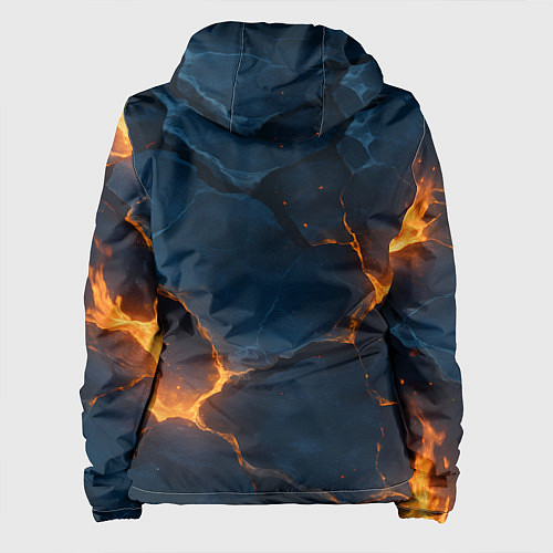 Женская куртка Разлом плит с огнем / 3D-Белый – фото 2