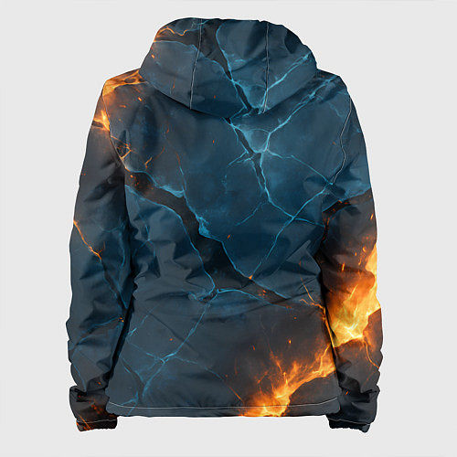 Женская куртка Разлом плит с огнем / 3D-Белый – фото 2