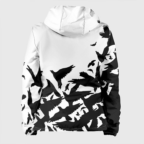 Женская куртка Doom black crow logo / 3D-Белый – фото 2