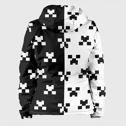 Женская куртка Doom x minecraft pattern / 3D-Белый – фото 2