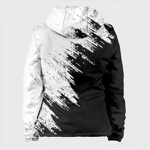 Женская куртка Doom штрихи красок черные / 3D-Белый – фото 2