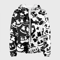 Куртка с капюшоном женская Doom x Marshmello pattern, цвет: 3D-белый