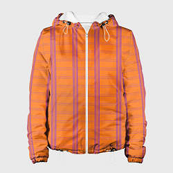 Куртка с капюшоном женская Color orange cage, цвет: 3D-белый