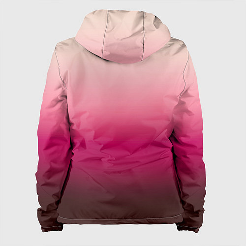 Женская куртка Градиент transcendent pink омбре / 3D-Белый – фото 2