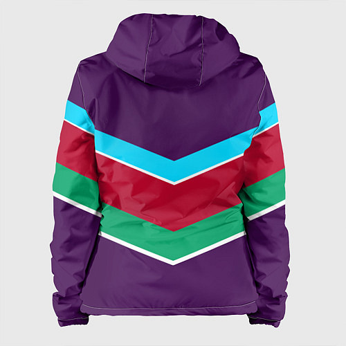 Женская куртка Фиолетовый с полосами / 3D-Белый – фото 2