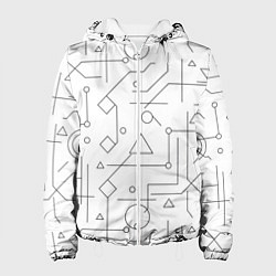 Женская куртка Техно-Геометрия на белое