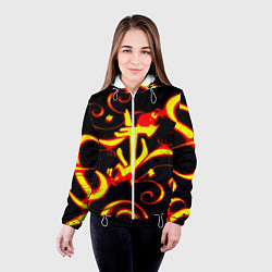 Куртка с капюшоном женская Doom dragon steel fire, цвет: 3D-белый — фото 2