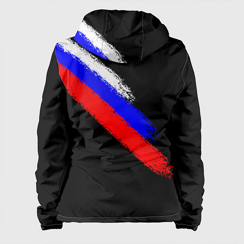 Женская куртка Герб на фоне цветов флага на чёрном фоне / 3D-Черный – фото 2