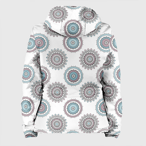Женская куртка Круглый разноцветный узор мандала / 3D-Белый – фото 2