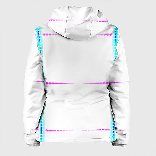 Женская куртка Color white blue pink stripes / 3D-Белый – фото 2