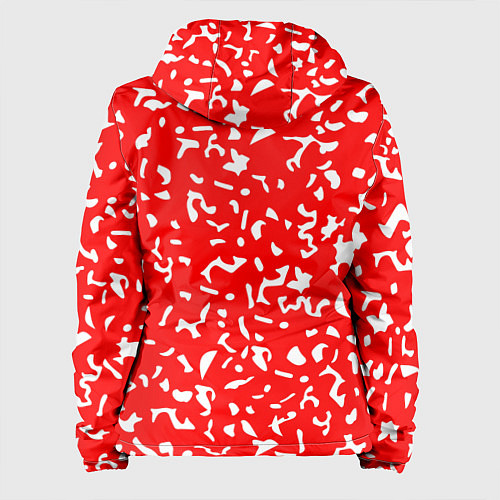 Женская куртка Красный яркий камуфляж / 3D-Белый – фото 2