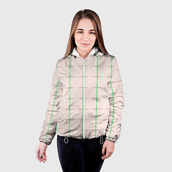Куртка с капюшоном женская Color white stripes, цвет: 3D-белый — фото 2