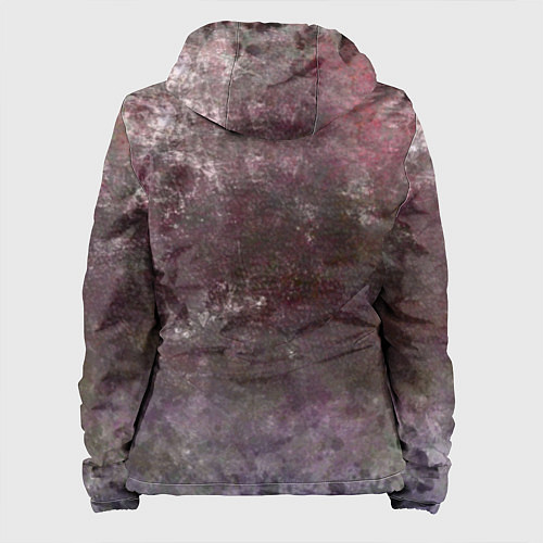 Женская куртка Абстракция - brown-violet scales / 3D-Белый – фото 2