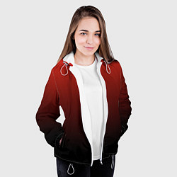 Куртка с капюшоном женская Red gradient, цвет: 3D-белый — фото 2