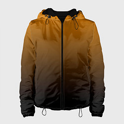 Куртка с капюшоном женская Orange gradient, цвет: 3D-черный