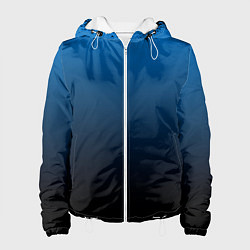 Куртка с капюшоном женская Blue gradient, цвет: 3D-белый