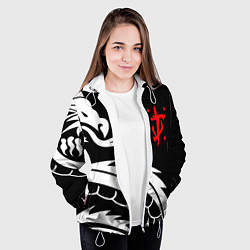 Куртка с капюшоном женская Doom dragon steel, цвет: 3D-белый — фото 2
