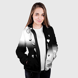 Куртка с капюшоном женская Doom black geometry, цвет: 3D-черный — фото 2