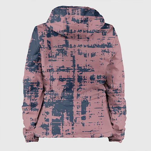 Женская куртка Текстура с потертостями сине-розовая / 3D-Белый – фото 2