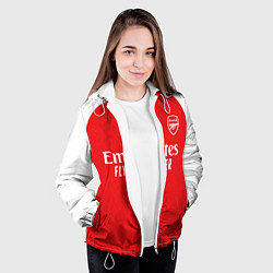 Куртка с капюшоном женская Арсенал Лондон домашняя форма 2025 2026, цвет: 3D-белый — фото 2