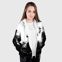 Куртка с капюшоном женская Doom демон марса, цвет: 3D-белый — фото 2