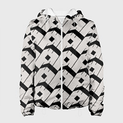 Куртка с капюшоном женская Три буквы: чёрные, цвет: 3D-белый