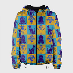 Куртка с капюшоном женская Символы Египта, цвет: 3D-черный