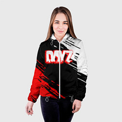 Куртка с капюшоном женская Dayz краски штрихи, цвет: 3D-белый — фото 2