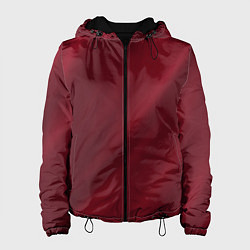 Женская куртка Винный красный волнистый эффект однотонный
