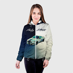 Куртка с капюшоном женская Ford gt500 - градиент, цвет: 3D-белый — фото 2